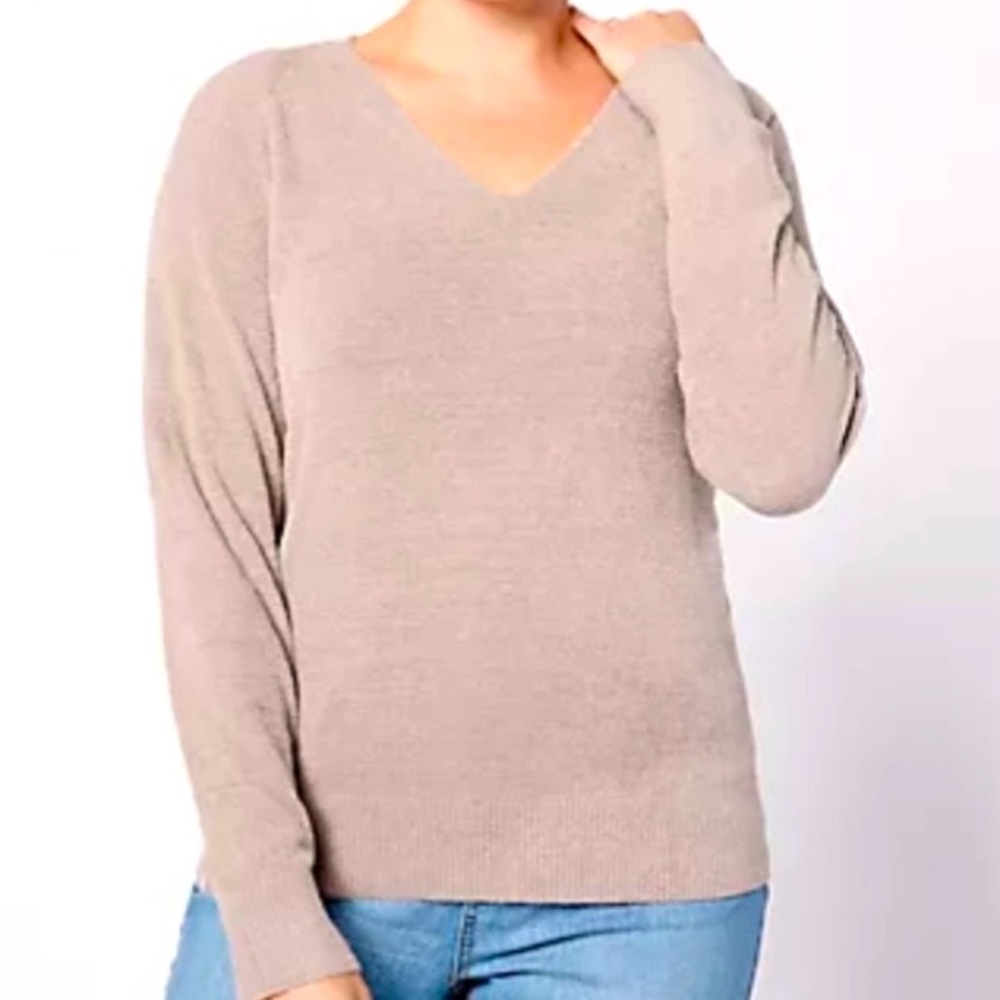 Barefoot Dreams CozyChic Ultralite V-neck Pullover-2XL-NWT